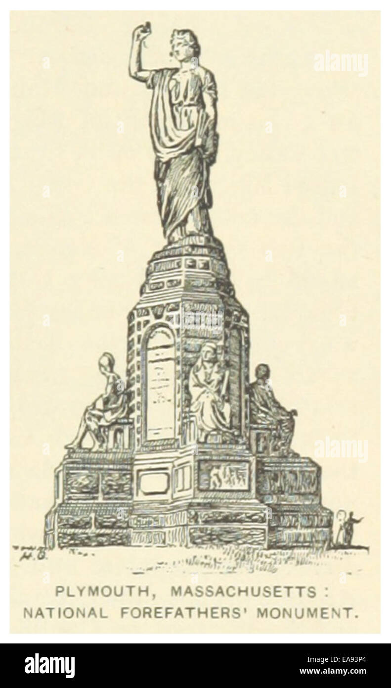 US(1891) p013 PLYMOUTH, nationale Vorfahren Denkmal Stockfoto