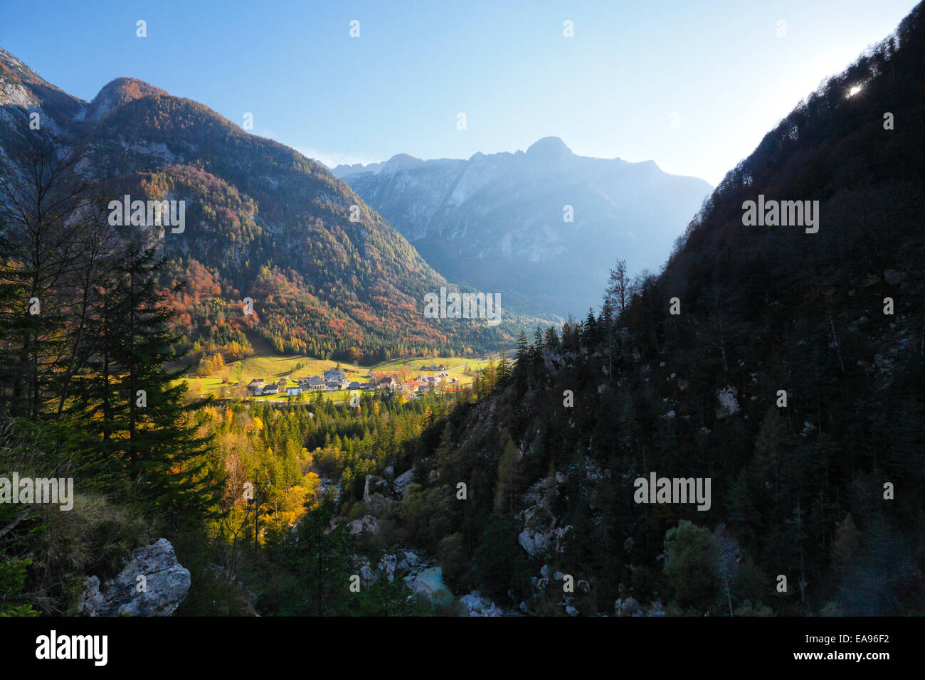 Slowenien, Soca-Tal Stockfoto