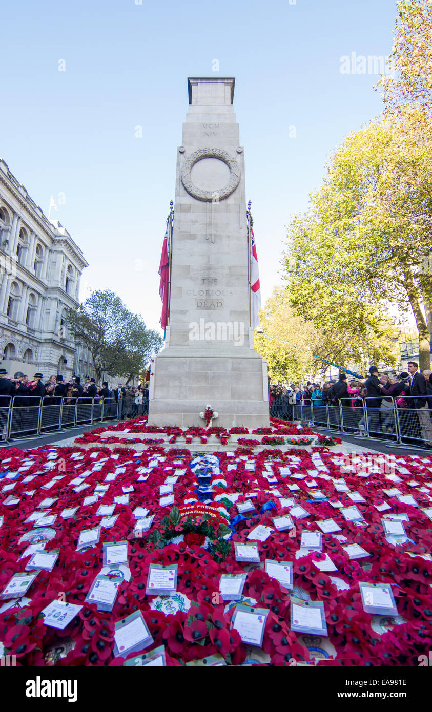 London, UK. 9. November 2014. Kenotaph, Whitehall. Stockfoto