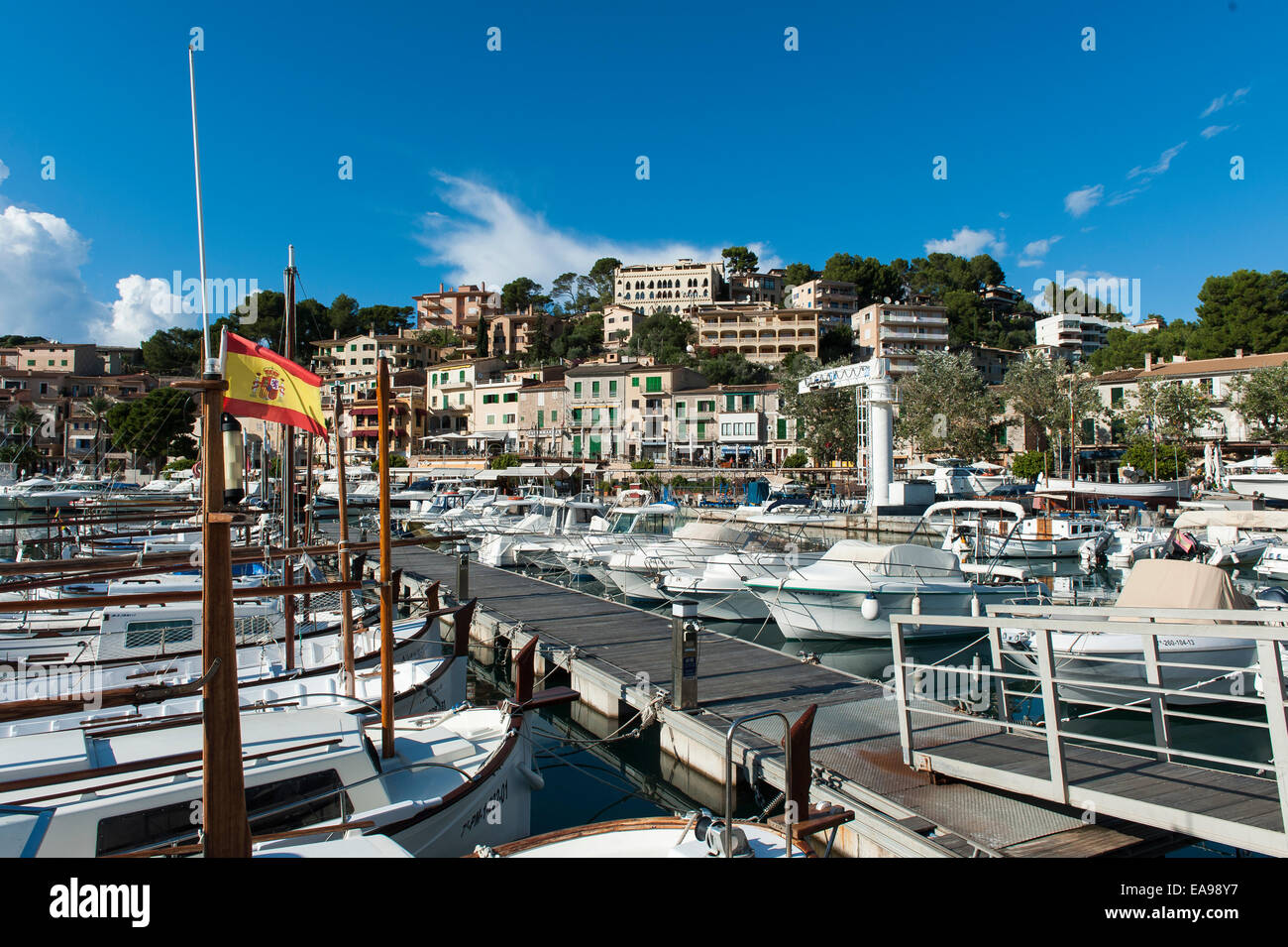 Port de Soller, Hafe, Hafen, Boot, Boot, Wasser, Mittelmeer, Mediteran Meer Stockfoto