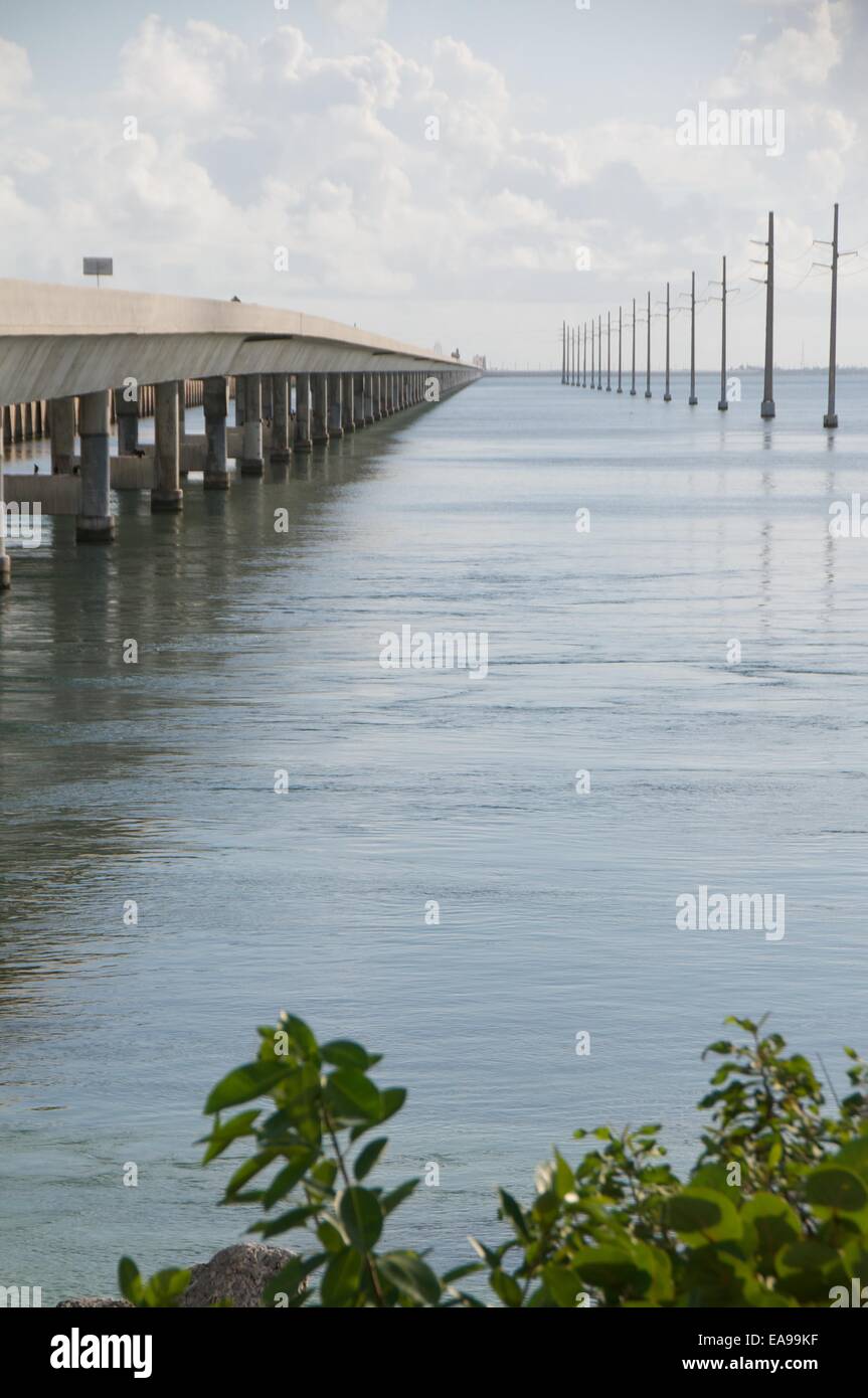 Seven Mile Bridge über Ocean Highway 1 Florida Keys Florida USA Stockfoto