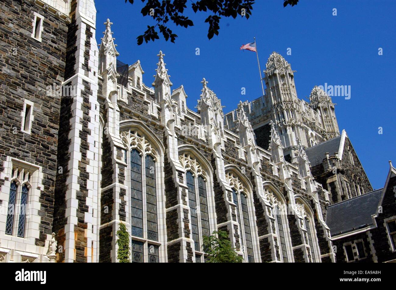 NYC: Extravagante englische Neo-gotischen Gebäude am City College of New York auf Convent Avenue Stockfoto