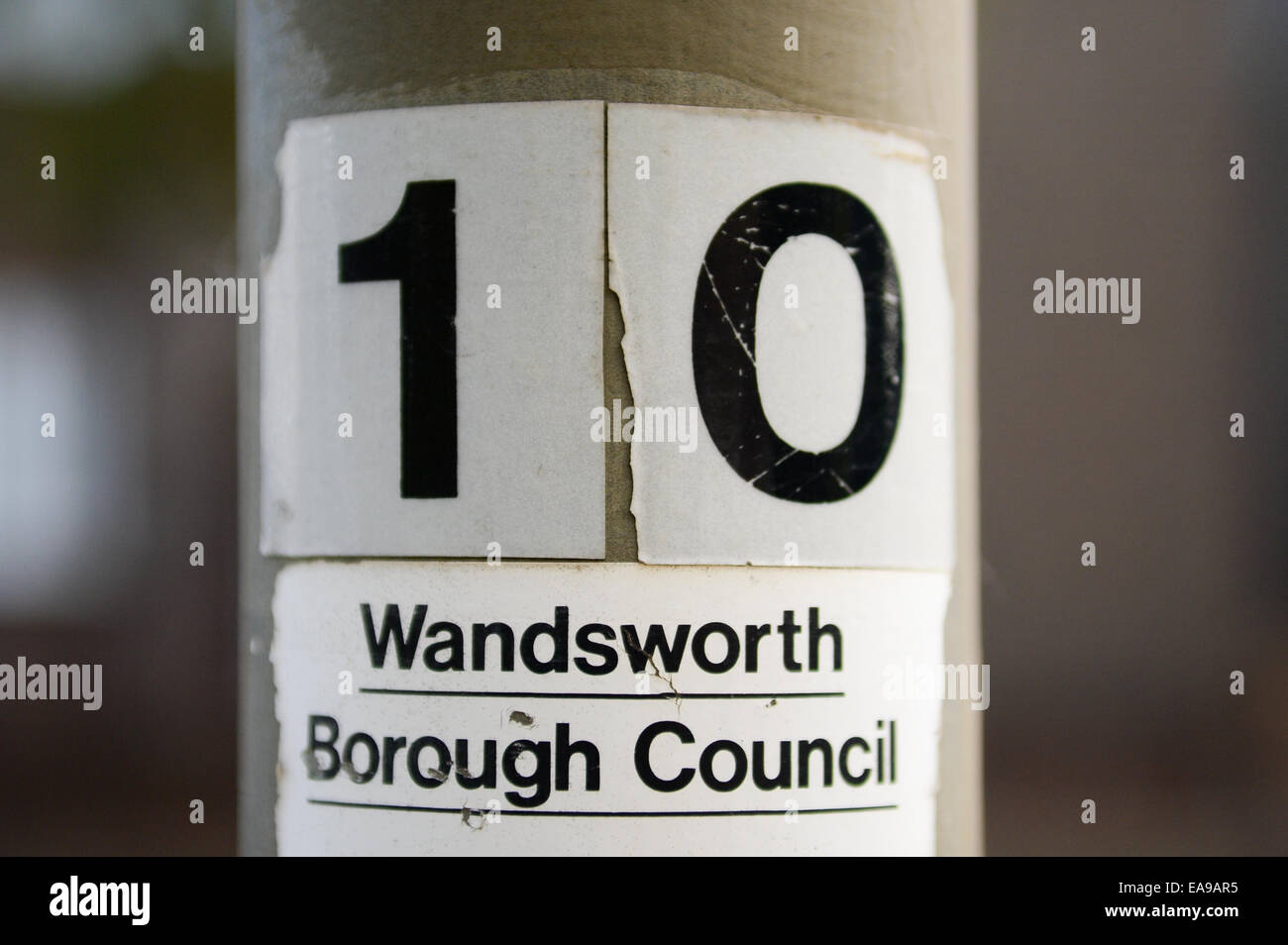 Wandsworth Borough Council Zeichen Stockfoto