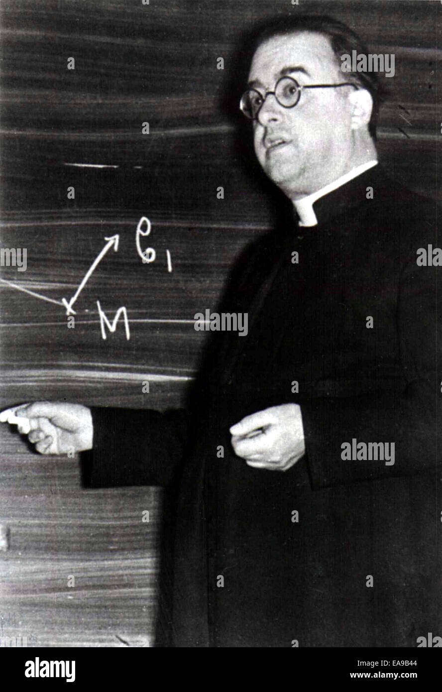 Monseigneur Georges Henri Joseph Édouard Lemaître, belgischer Priester, Astronom und Professor für Physik Stockfoto