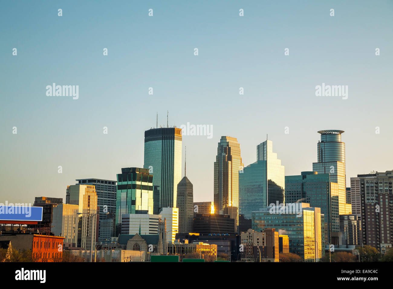 Die Innenstadt von Minneapolis, Minnesota in den Morgen Stockfoto
