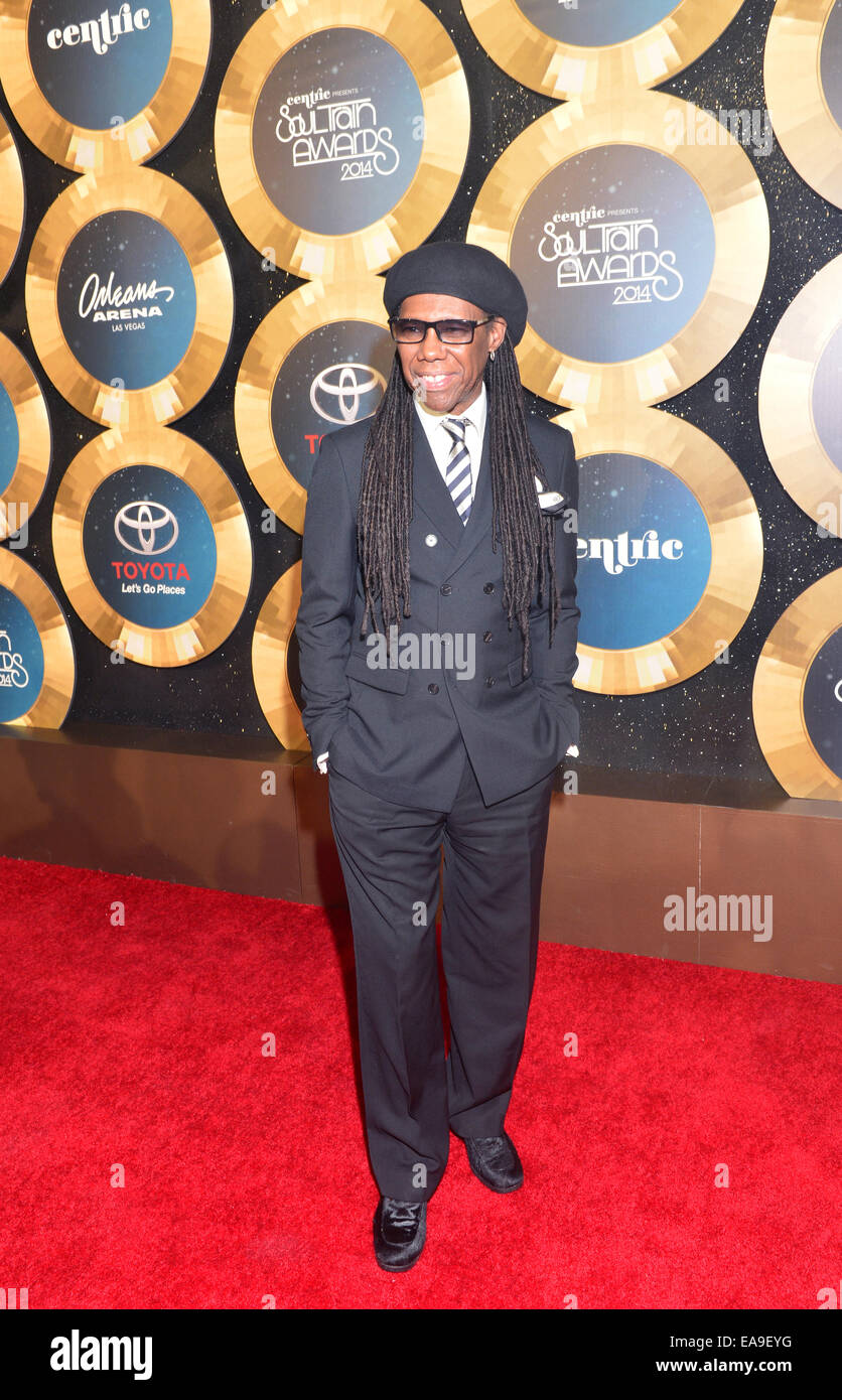 Aufnahme Künstler Nile Rodgers besucht 2014 Soul Train Music Awards in der Orleans Arena in Las Vegas Stockfoto