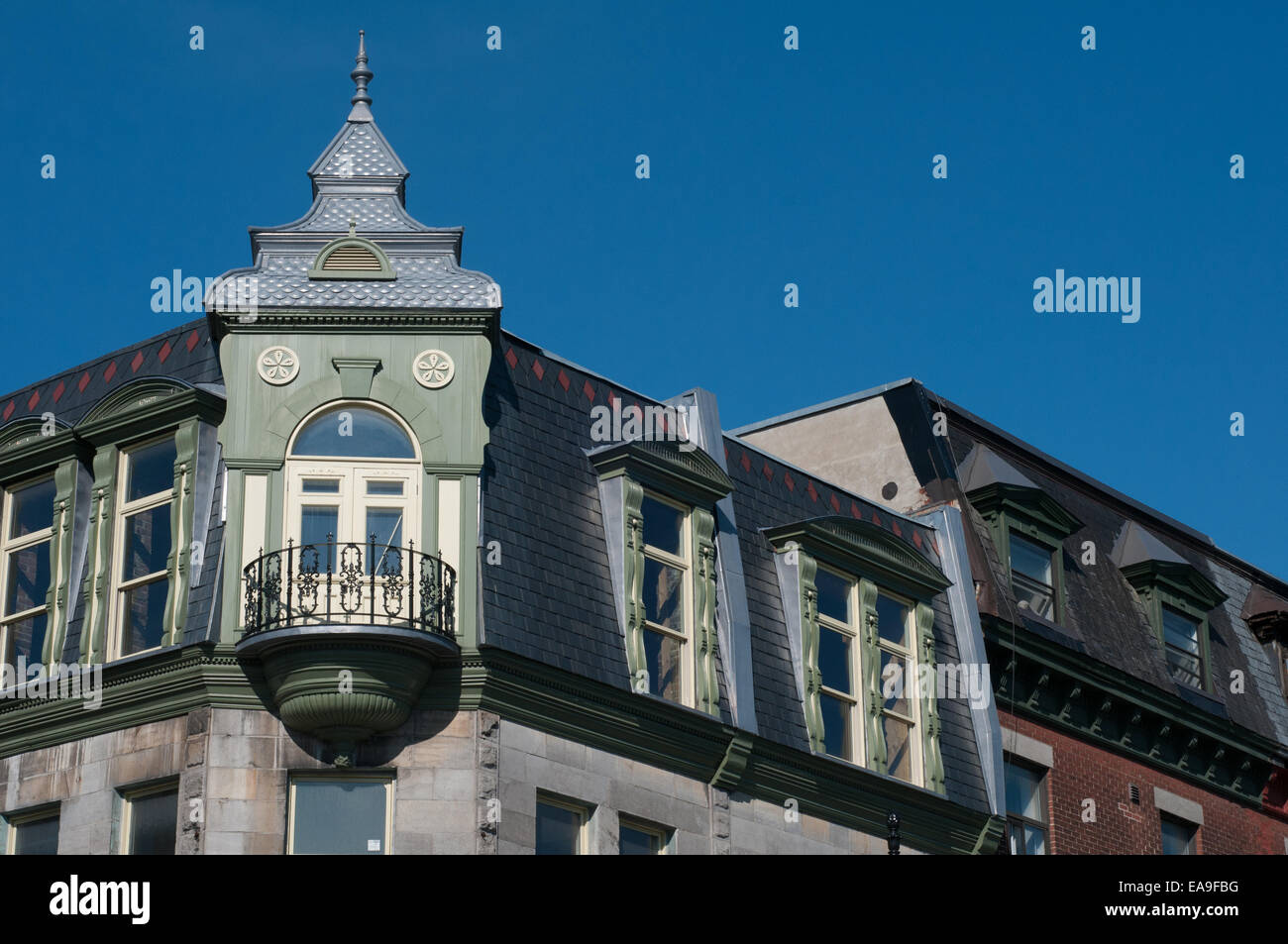 Typische Architektur Boulevard Saint Laurent Plateau Mont-Royal Montreal Stockfoto