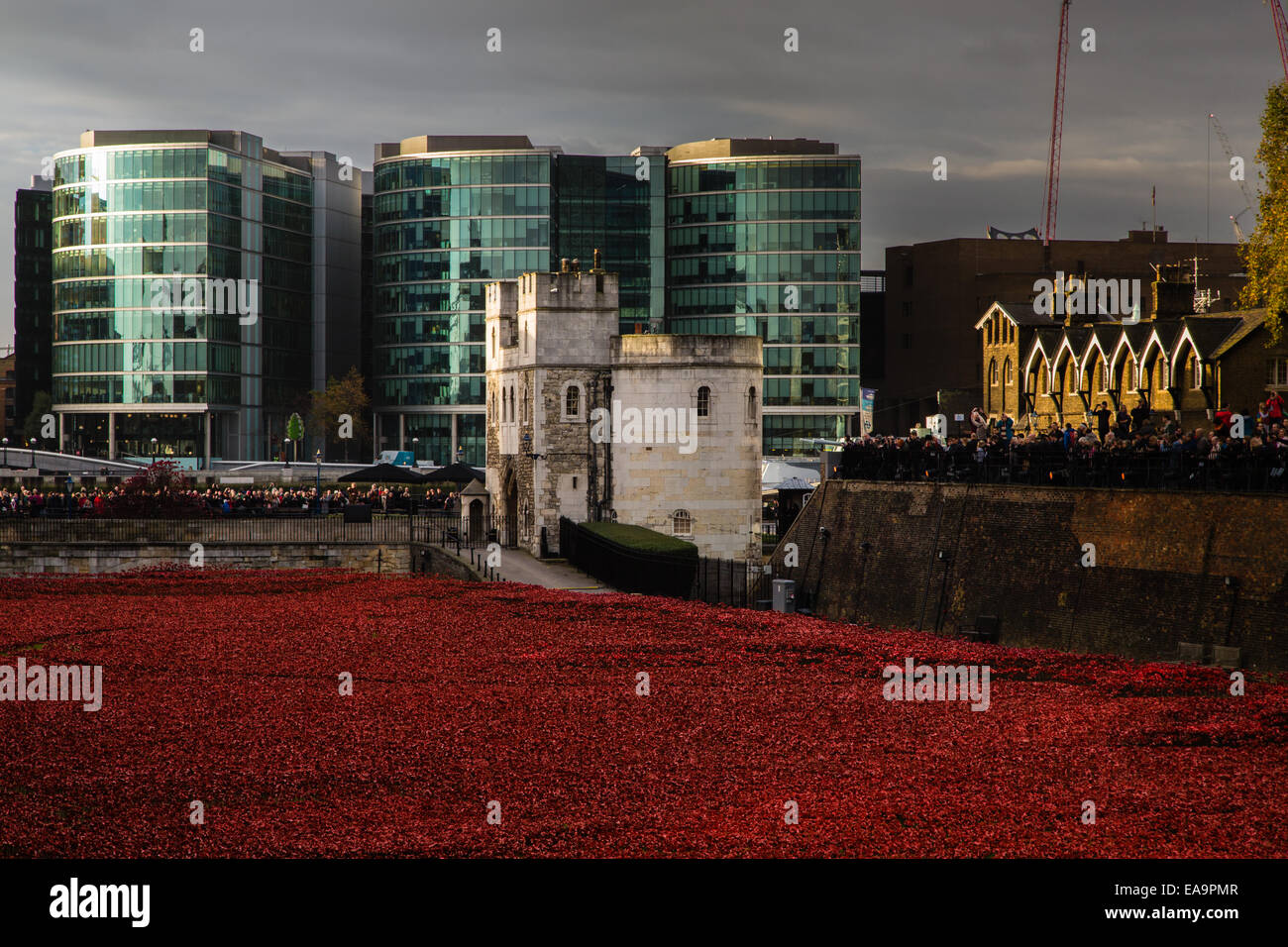 Drei Lebensalter der Architektur - mittelalterliche, viktorianischen modern Stockfoto