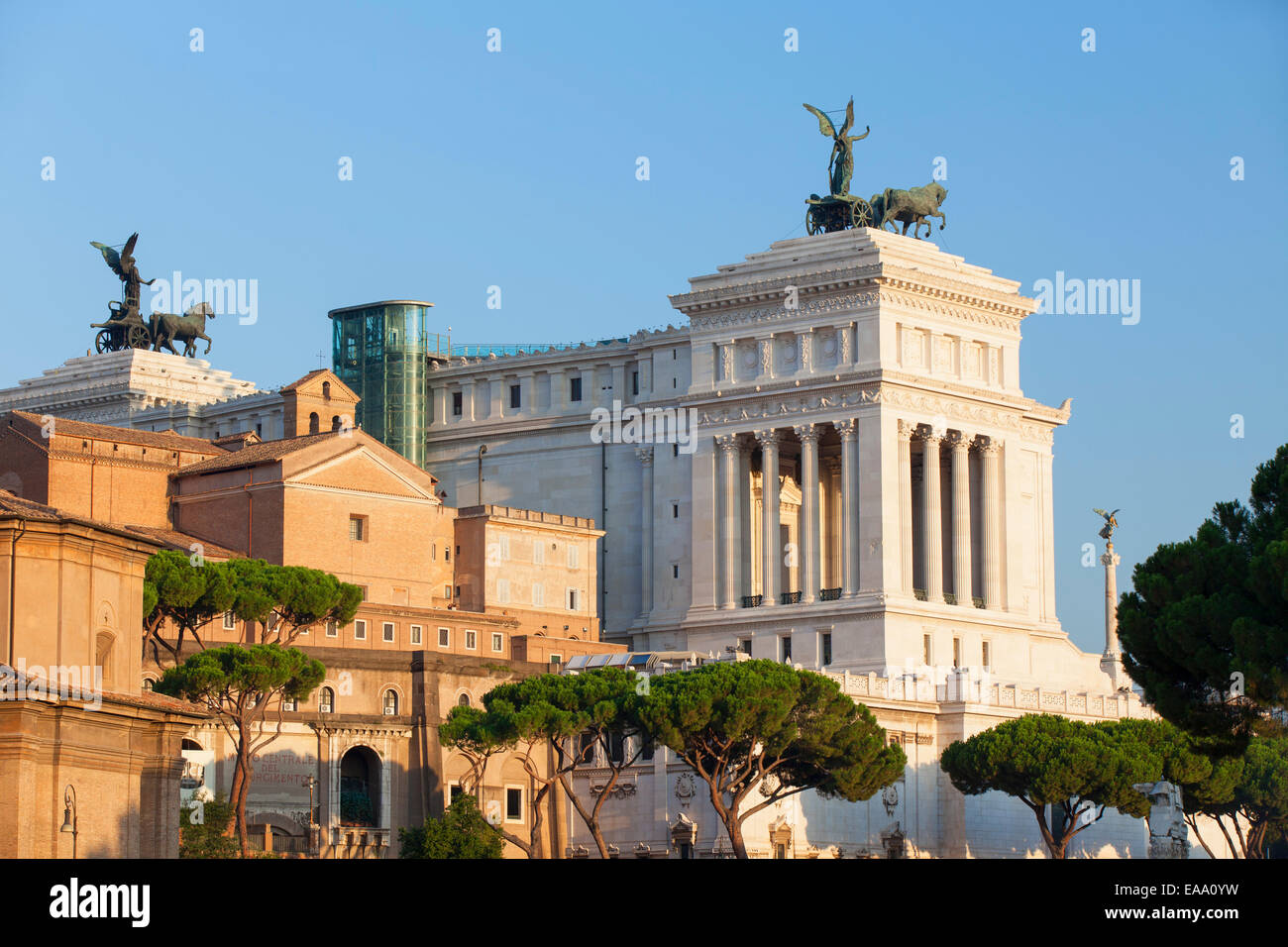 Nationaldenkmal für Viktor Emanuel II., Rom, Latium, Italien Stockfoto