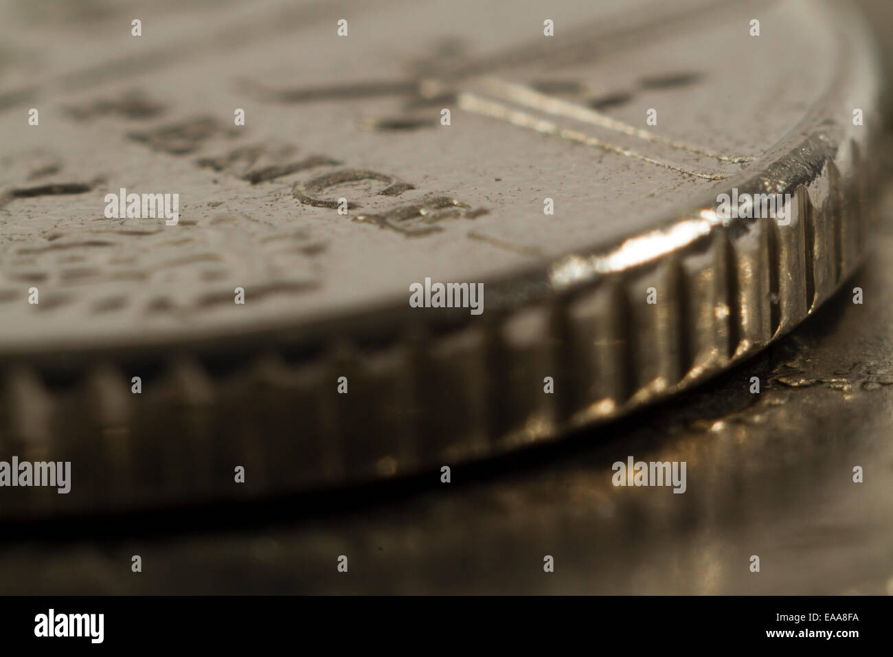 Foto des englischen Geldes hautnah Stockfoto