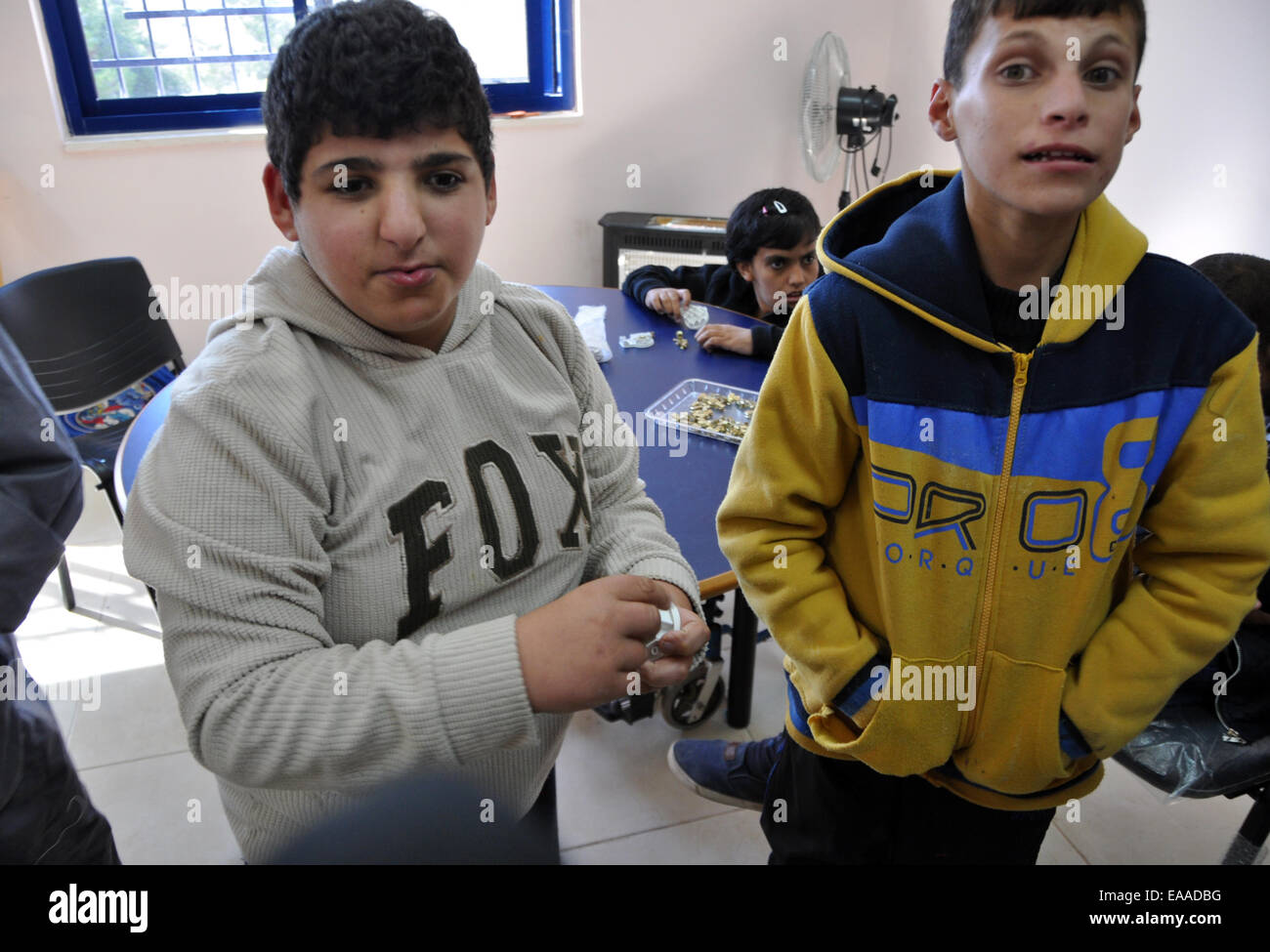 Angeblich ist die einzige Institution in Palästina, dessen Schwerpunkt auf der Arbeit mit geistig behinderten Kindern, der Center Star läuft Berg in der Nähe von Ramallah von der Kirche der Mährischen Brüder, die in den böhmischen Ländern stammt. Im Bild des Zentrum der Star Berges in der Nähe von Ramallah, Palästina, 6. November 2014. (Foto/Filip Nerad CTK) Stockfoto