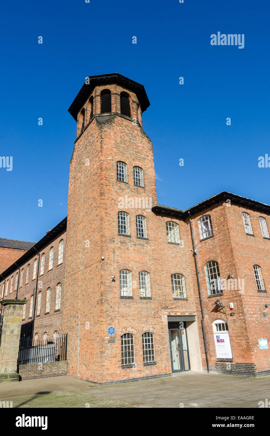 Die Seide-Mühle in Derby, früher bekannt als das Derby-Industriemuseum ist Teil des Derwent Valley Mills World Heritage Site Stockfoto
