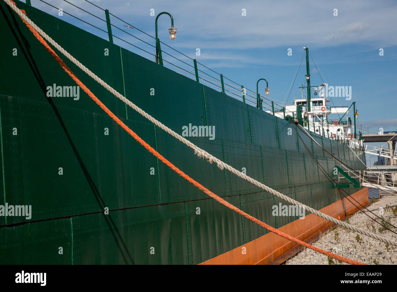 Toledo, Ohio - The S.S. Oberst James M. Schoonmaker, das Museumsschiff des National Museum of the Great Lakes. Stockfoto