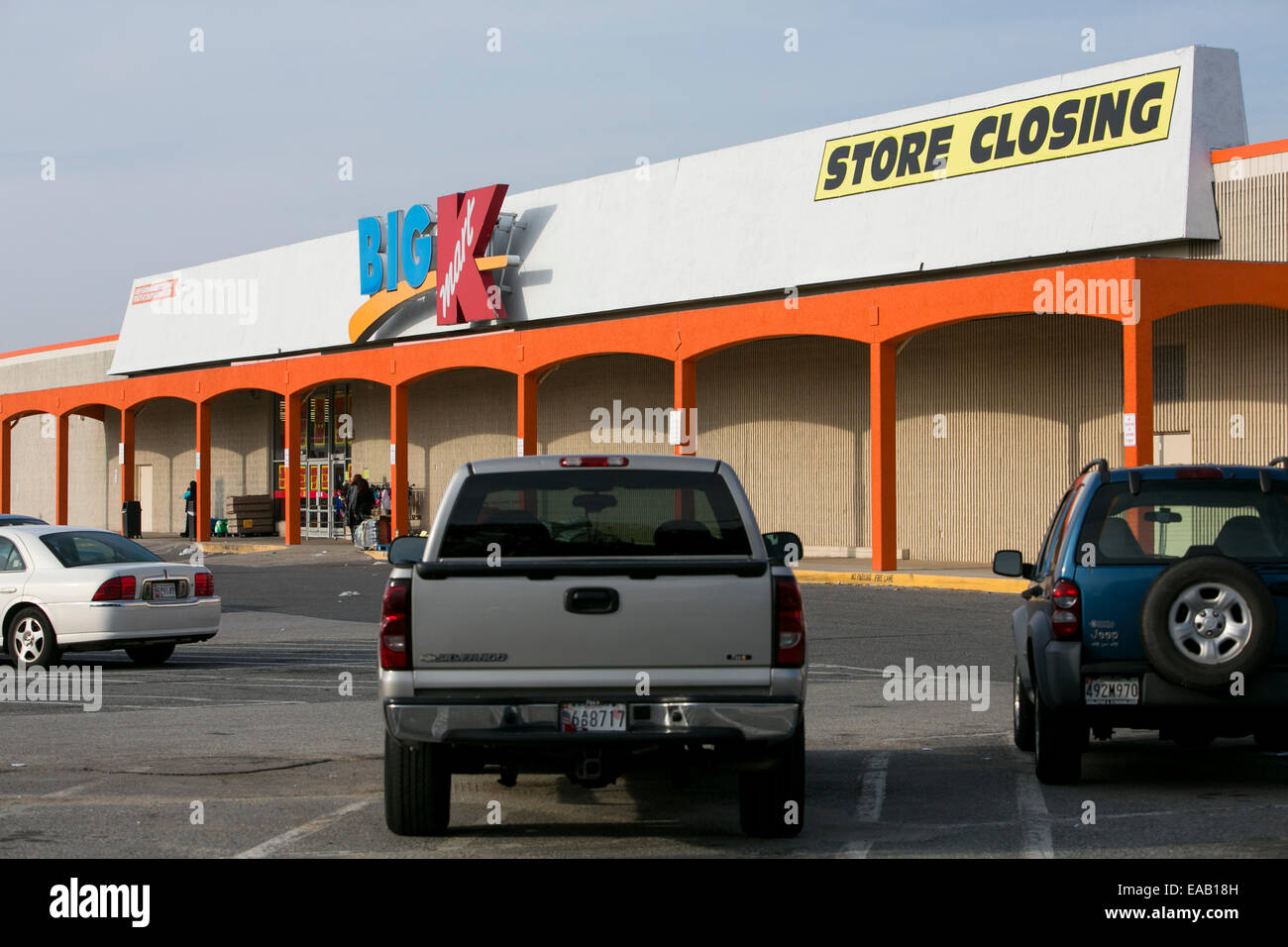 Kmart Ladengeschäft mit einem Banner "Speichern schließen Sale" in Baltimore, Maryland am 9. November 2014. Sears Holdings, Inc., die palästinensische Autonomiebehörde Stockfoto