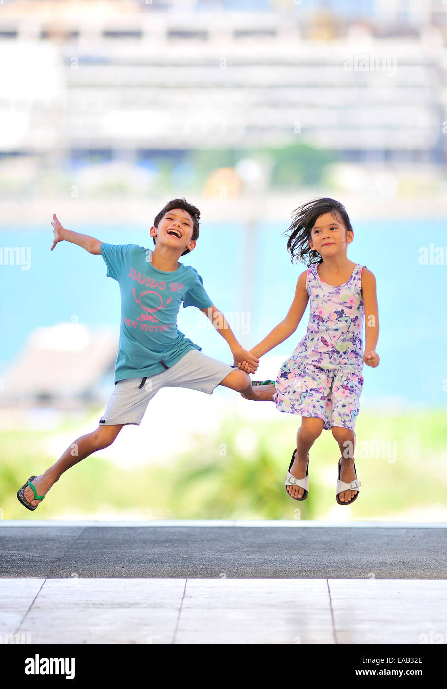 Kinder Spaß in Cebu City Philippinen Stockfoto