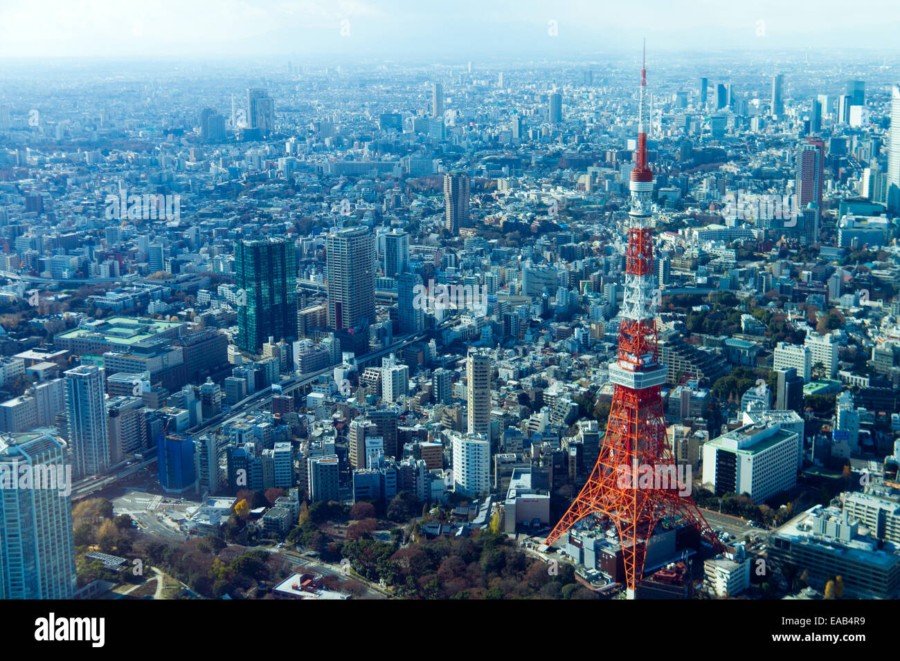 Tokyo Tower Luftaufnahmen Stockfoto