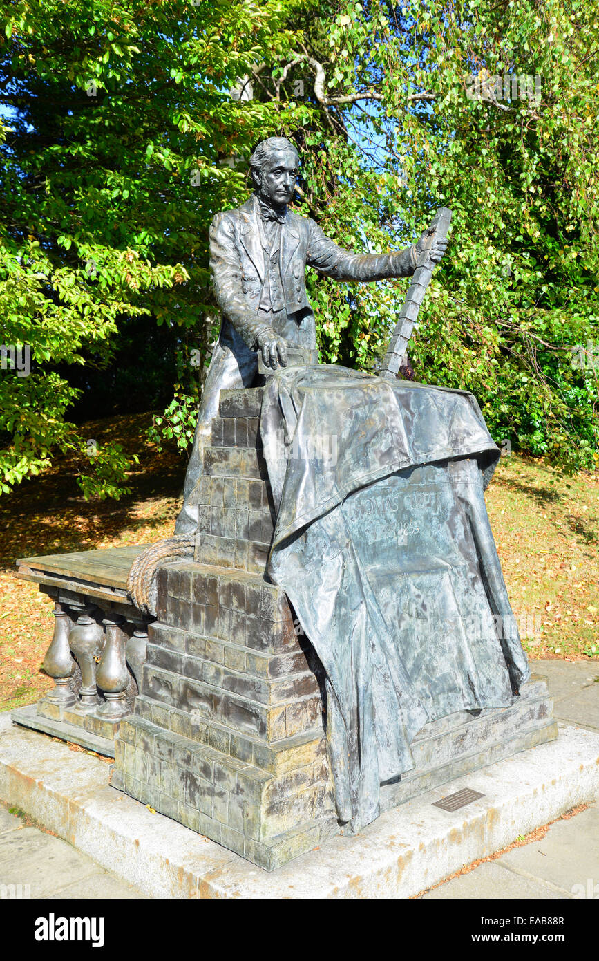 Statue von Thomas Cubitt (Baumeister), High Street, Dorking, Surrey, England, Vereinigtes Königreich Stockfoto