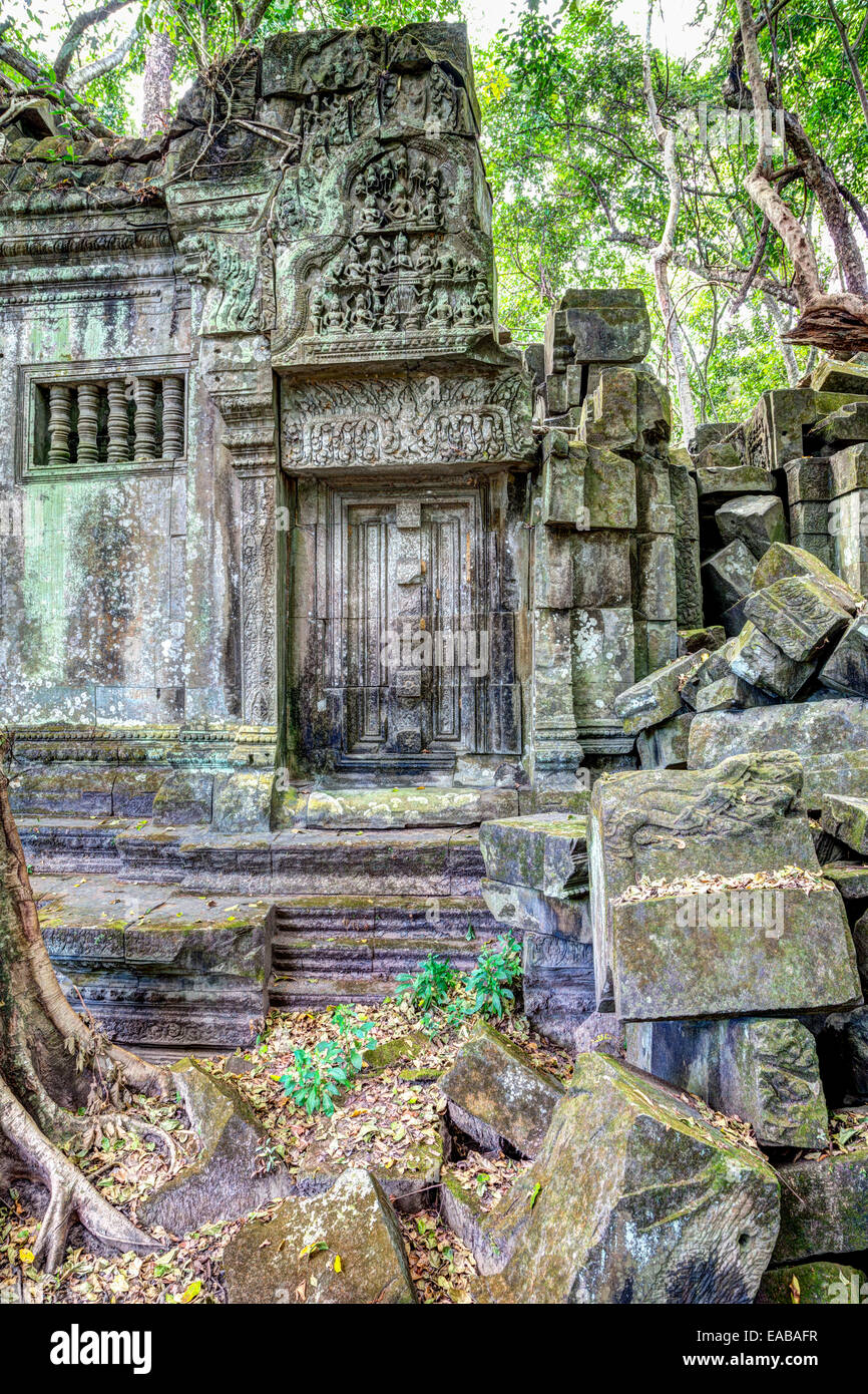 Kambodscha, Beng Mealea Heiligtum Eingang, 12. Jahrhundert. Stockfoto
