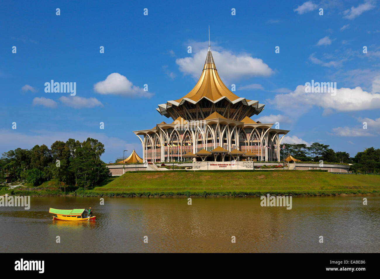 Neue Sarawak State Legislative Assembly Building, Kuching, Sarawak, Malaysia Stockfoto