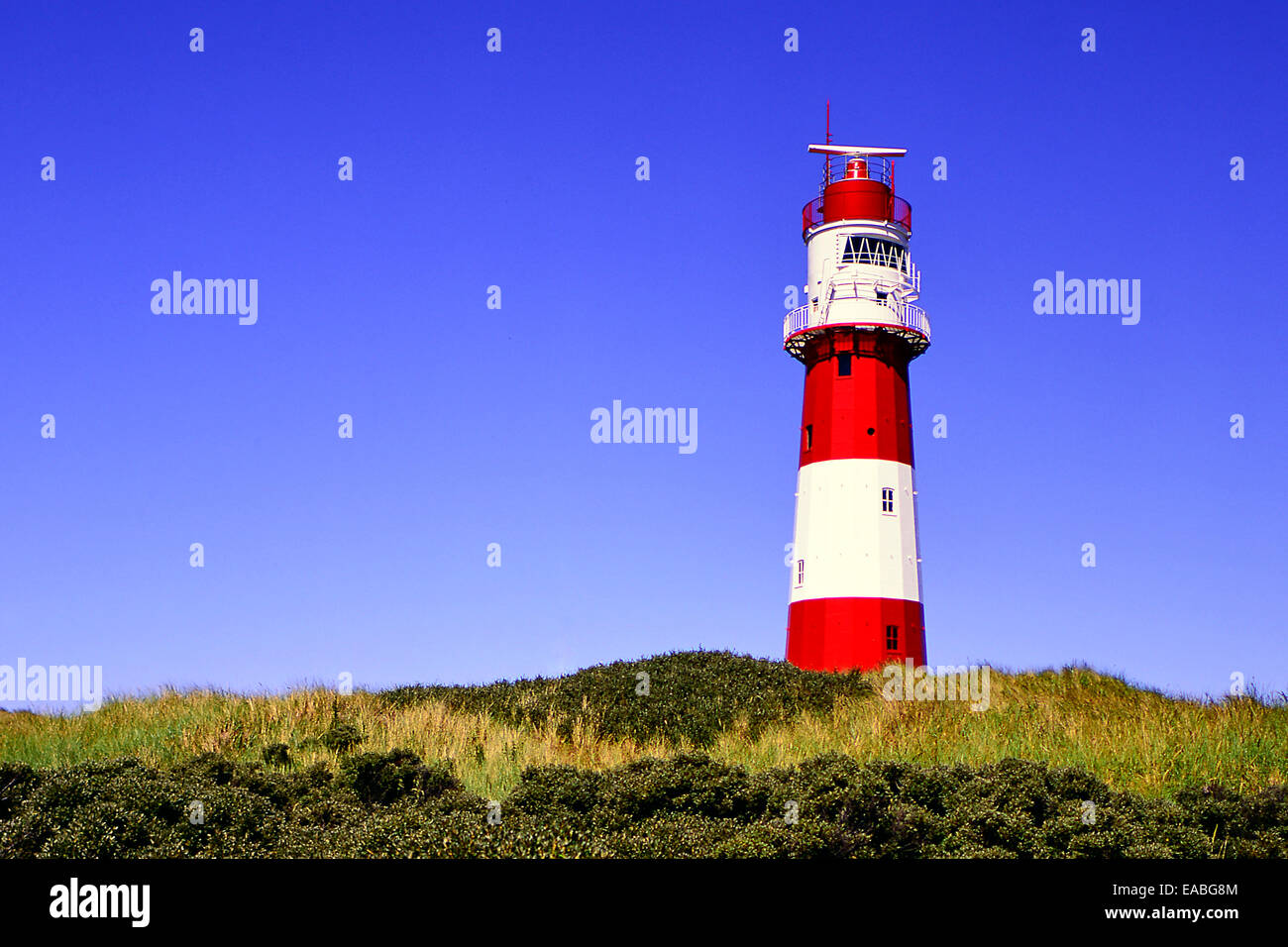 Der elektrische Leuchtturm aus Insel Borkum, Deutschland Stockfoto