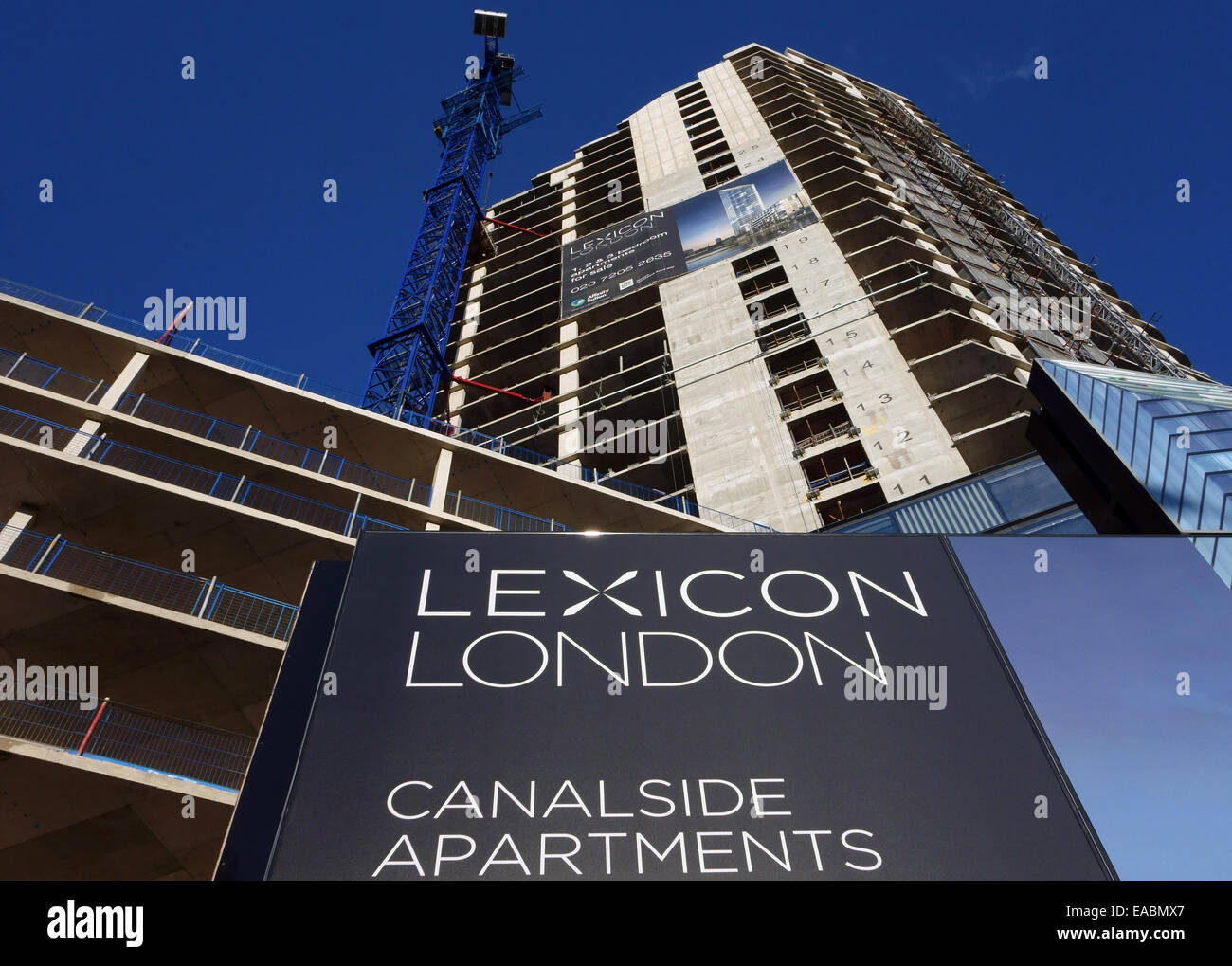 Lexikon-Luxus Wohnungen Entwicklung in Stadt Basin, Islington, London Stockfoto