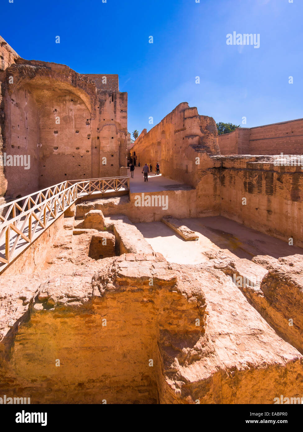 Marokko Marrakesch historischen Ruinen von El-Badi-Palast Stockfoto