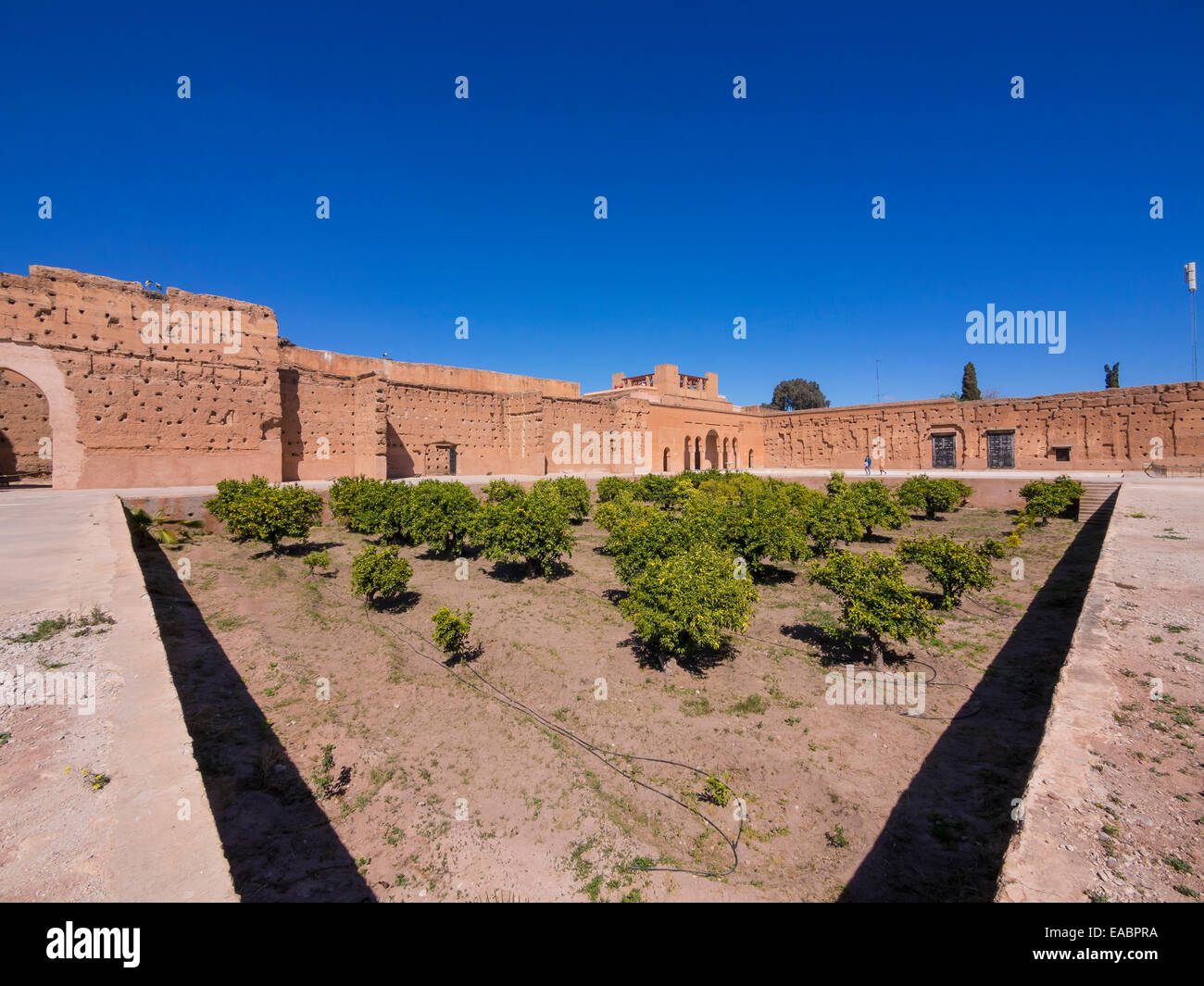 Marokko Marrakesch historischen Ruinen von El-Badi-Palast Stockfoto