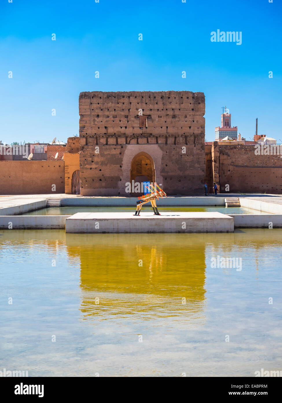 Marokko-Marrakech-Tensift-El Haouz Marrakesch-El-Badi-Palast Stockfoto