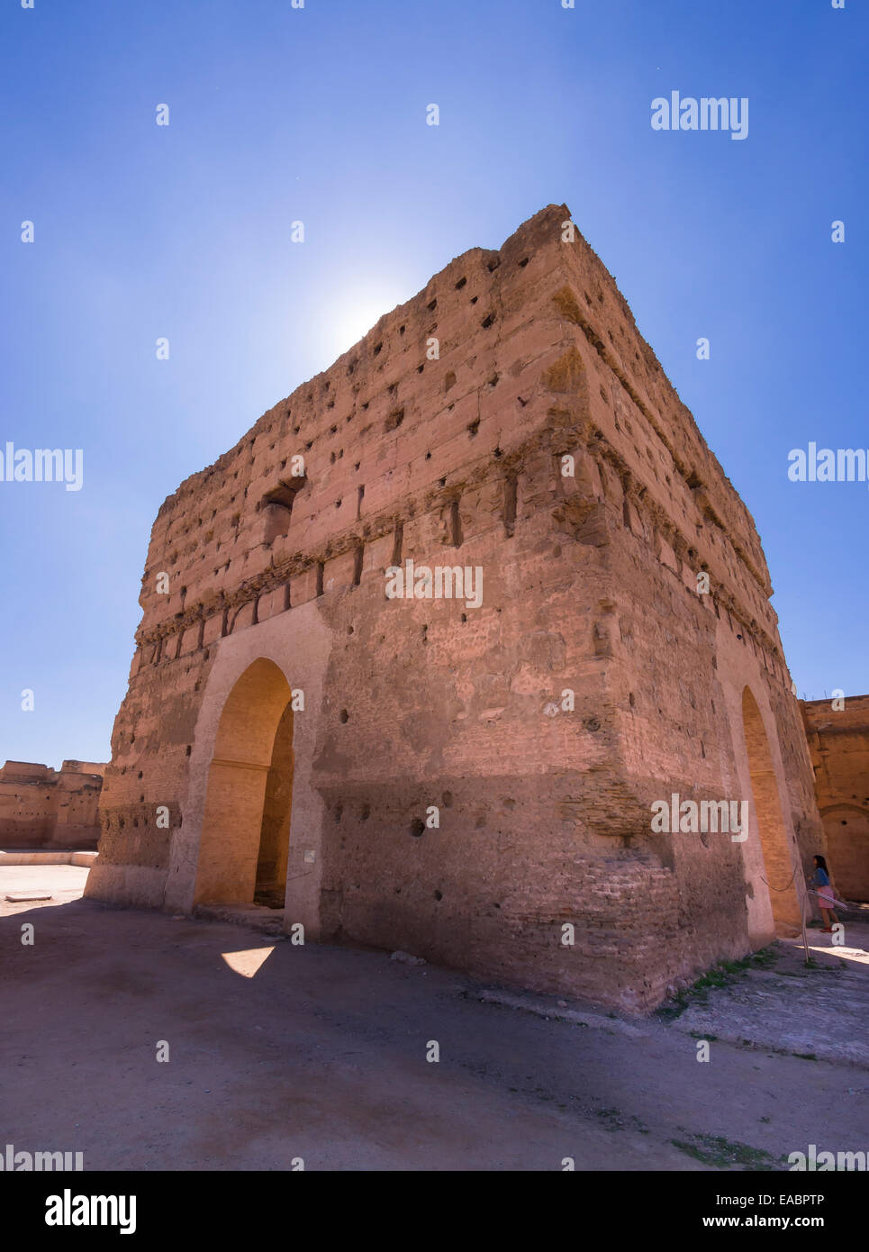 Marokko Marrakesch historischen Ruinen von El-Badi-Palast Stockfoto