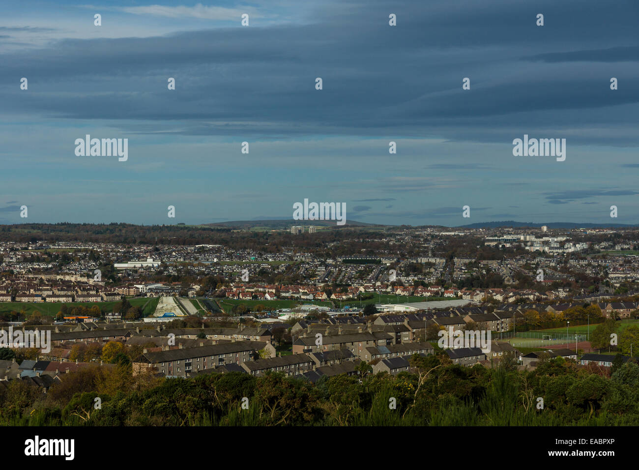 Die Ansicht von Kincorth über Mannofiled in der Stadt Aberdeen. Stockfoto