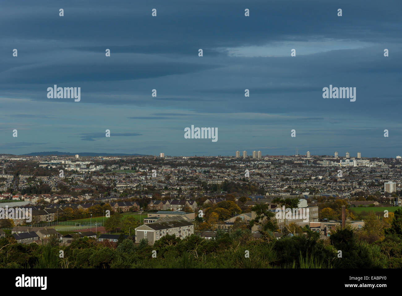 Aberdeen Stadt von Kincorth, Blick nach Norden gesehen. Stockfoto