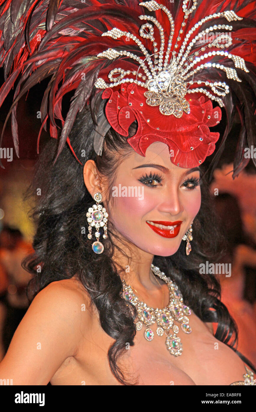 Ladyboy in Pattaya, Thailand, Alcazar Kabarett Stockfoto