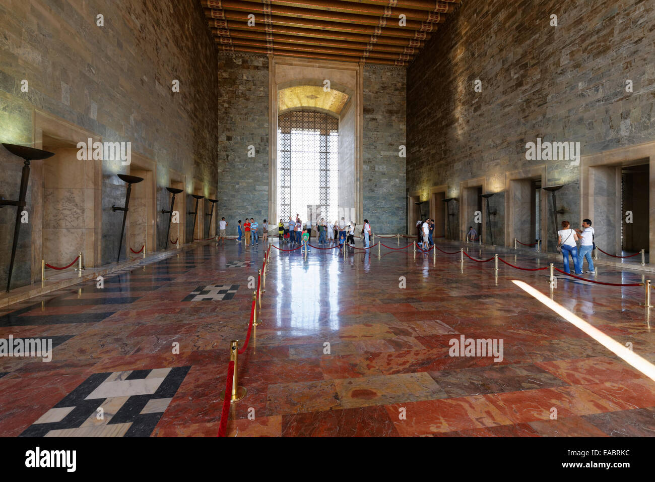 Türkei Ankara Anitkabir Besucher Atatürk Mausoleum Stockfoto
