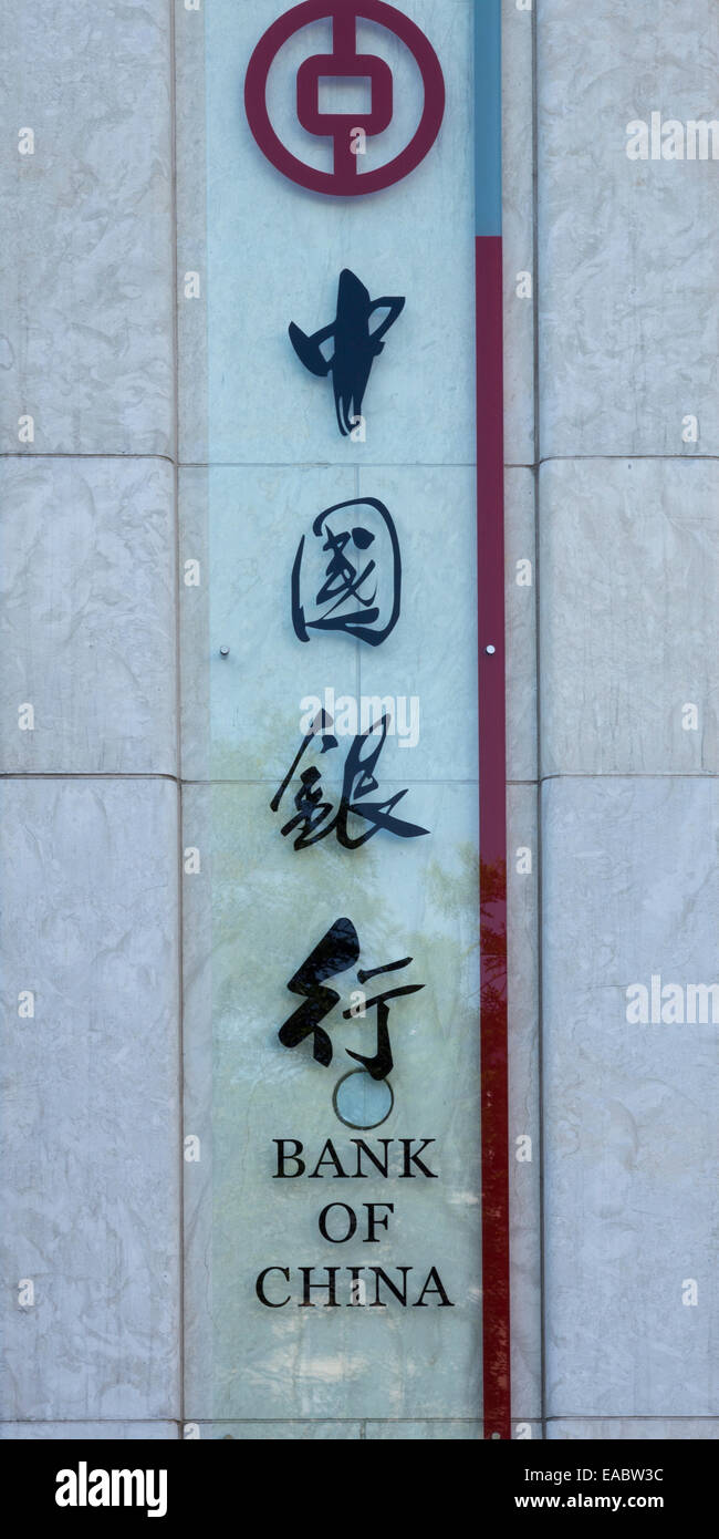 Deutschland, Berlin, Bank of China Zeichen Stockfoto