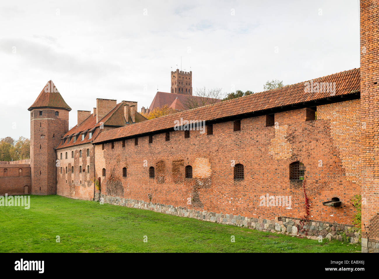 Das Schloss in Malbork - Hauptstadt des Deutschen Ordens der Kreuzfahrer, Polen Stockfoto