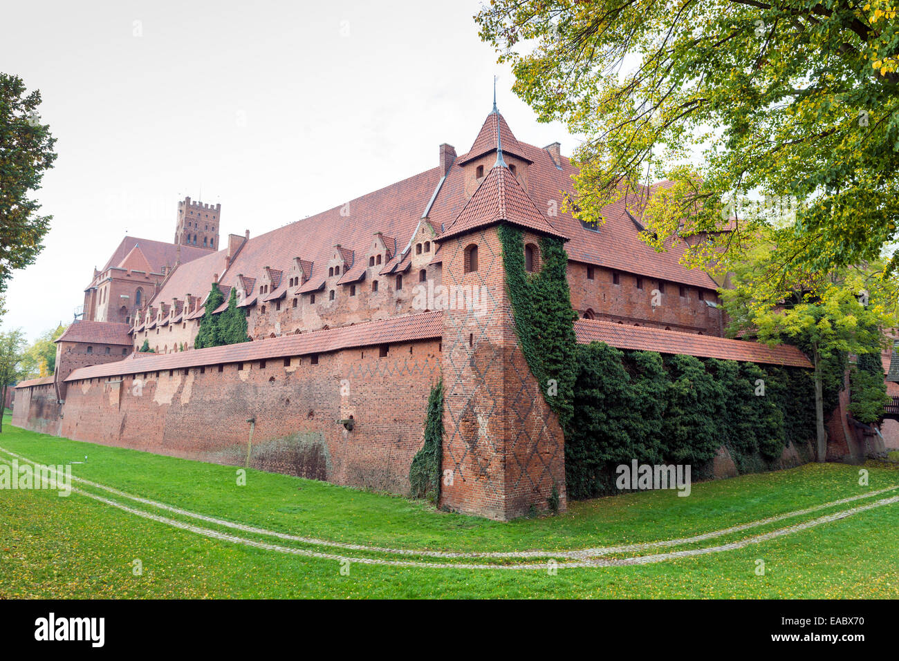 Das Schloss in Malbork - Hauptstadt des Deutschen Ordens der Kreuzfahrer, Polen Stockfoto