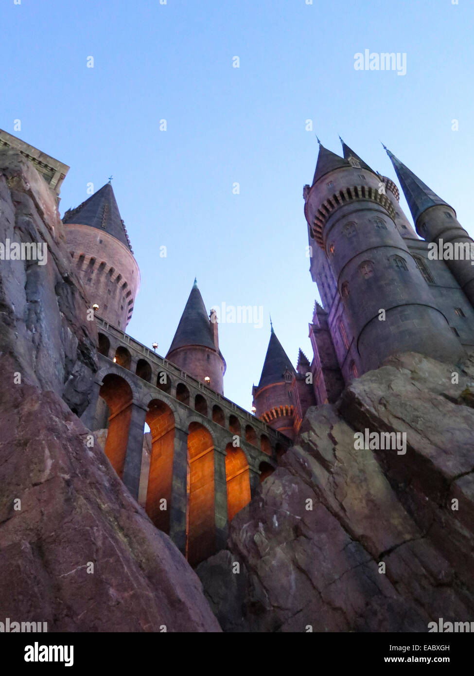 Hogwarts Schloss Hogsmeade Harry Potter Universal Studios Stockfoto