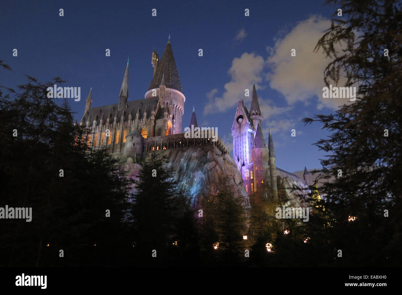 Hogwarts Schloss Hogsmeade Harry Potter Universal Studios Stockfoto