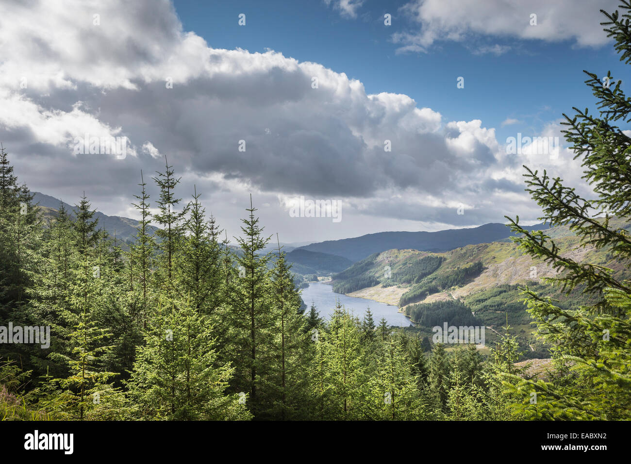 Blick über Loch Doilet und Glen Hurich an Ardnamurchan in Schottland. Stockfoto