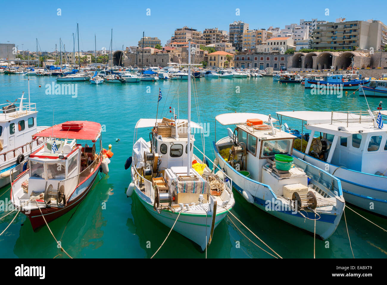 Hafen von Heraklion. Kreta, Griechenland Stockfoto
