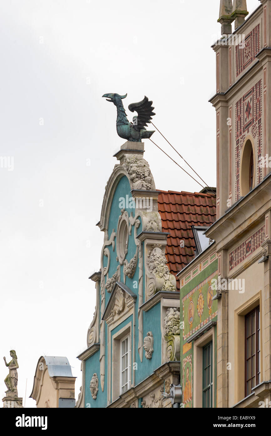 Stadthäuser in Danzig Stockfoto