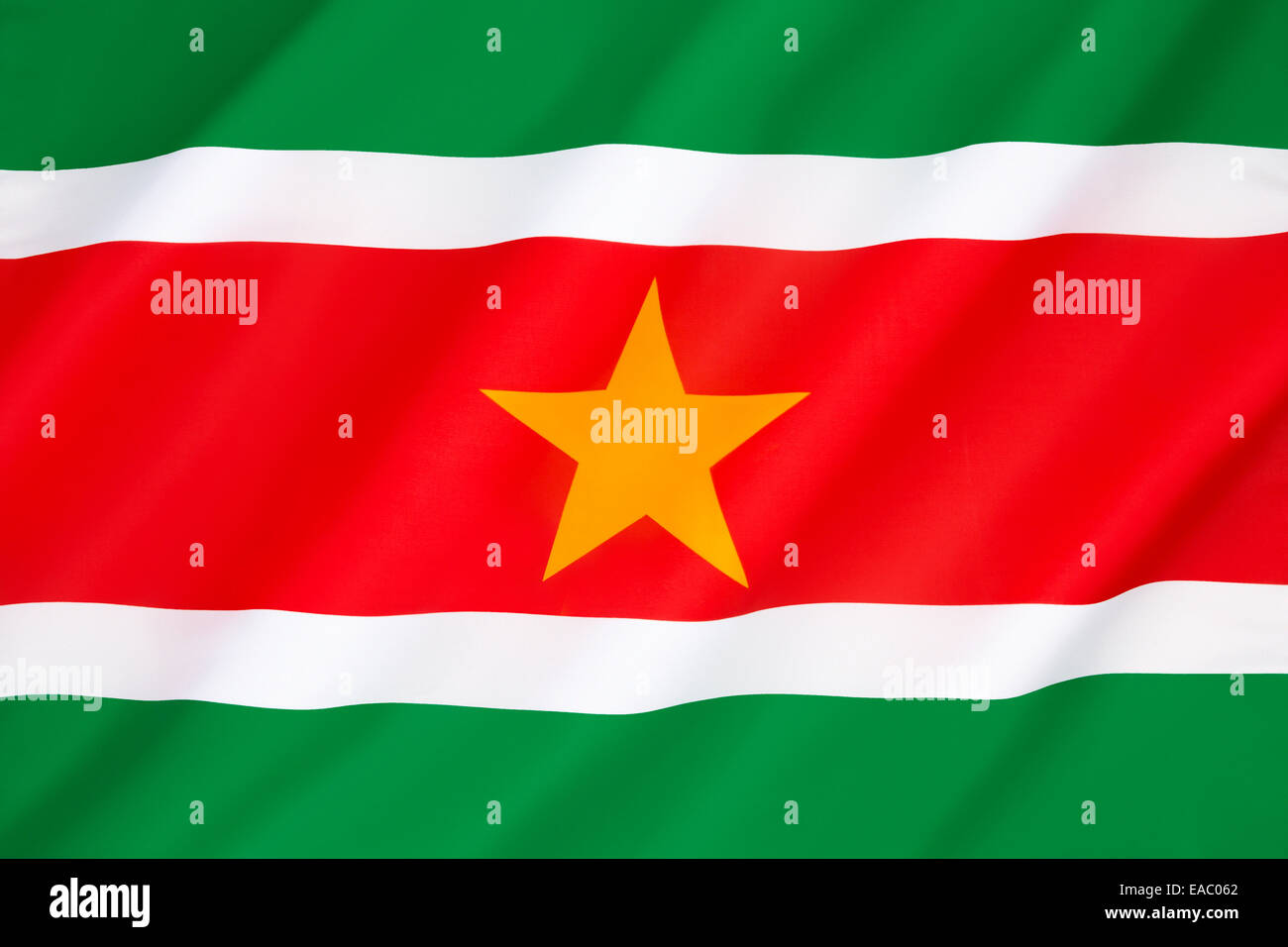 Flagge von Suriname Stockfoto