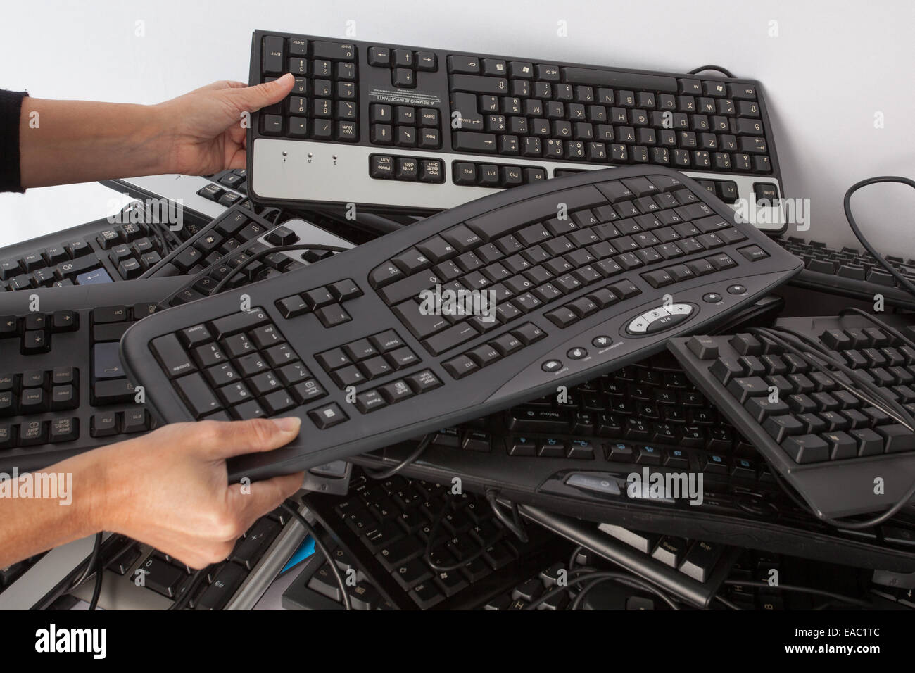 Weggeworfene Tastatur Stockfoto