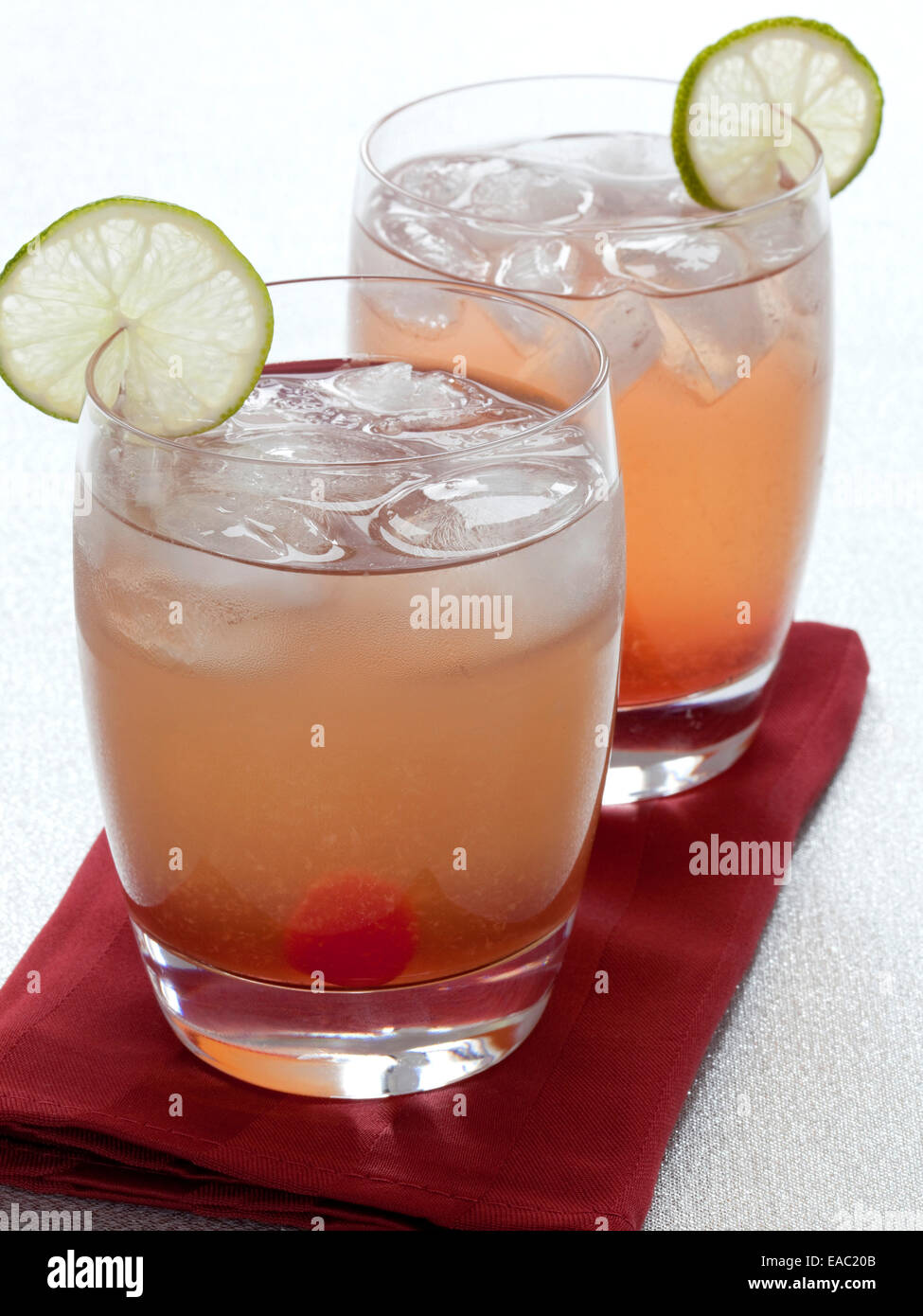 Kirsche Splash Cocktail Stockfoto
