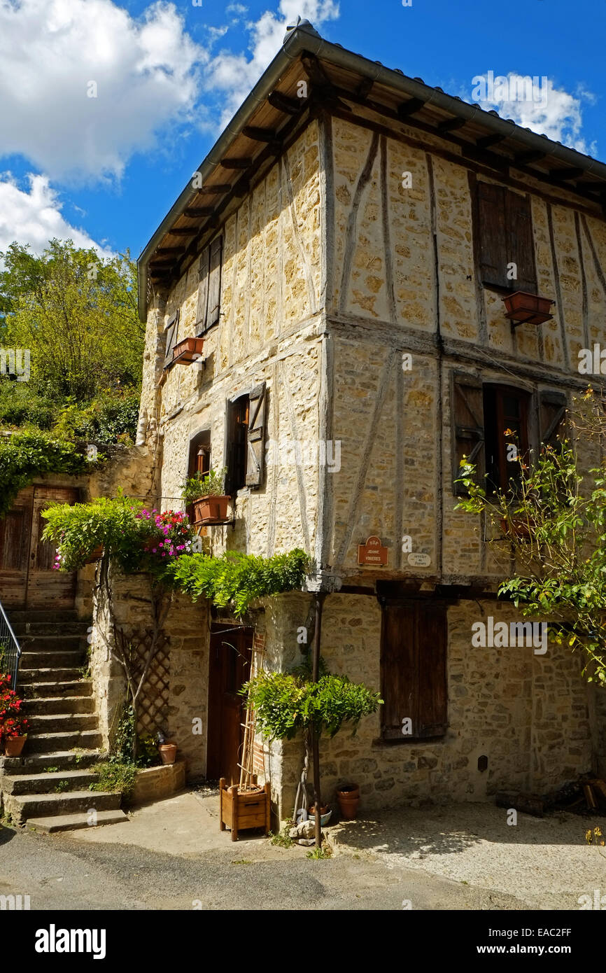 Traditiional Haus St. Antonin viel Abteilung Midi-Pyrenees Südfrankreich West EU Europäische Union Europa Stockfoto