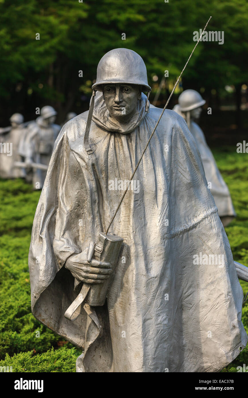 Das Korean War Veterans Memorial befindet sich in Washington, D.C. West Potomac Park, südöstlich des Lincoln Memorial und nur Stockfoto