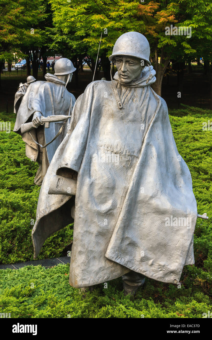 Das Korean War Veterans Memorial befindet sich in Washington, D.C. West Potomac Park, südöstlich des Lincoln Memorial und nur Stockfoto