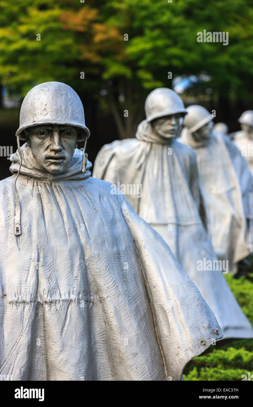 Das Korean War Veterans Memorial befindet sich in Washington, D.C. West Potomac Park, südöstlich des Lincoln Memorial und nur Stockfoto