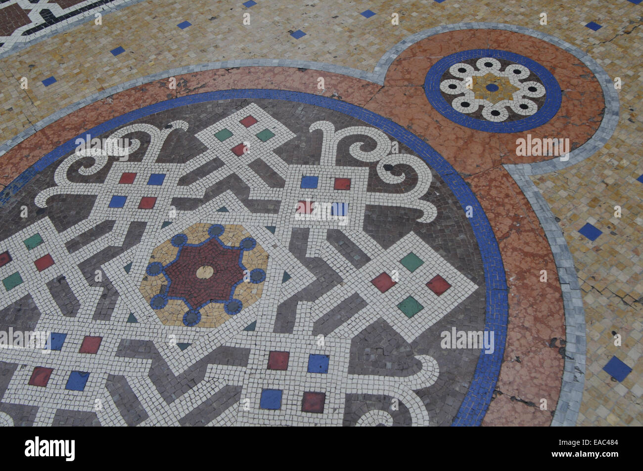 Italien, Lombardei, Mailand, Fliesenboden von Vittorio Emanuele II Shopping Galerie Stockfoto