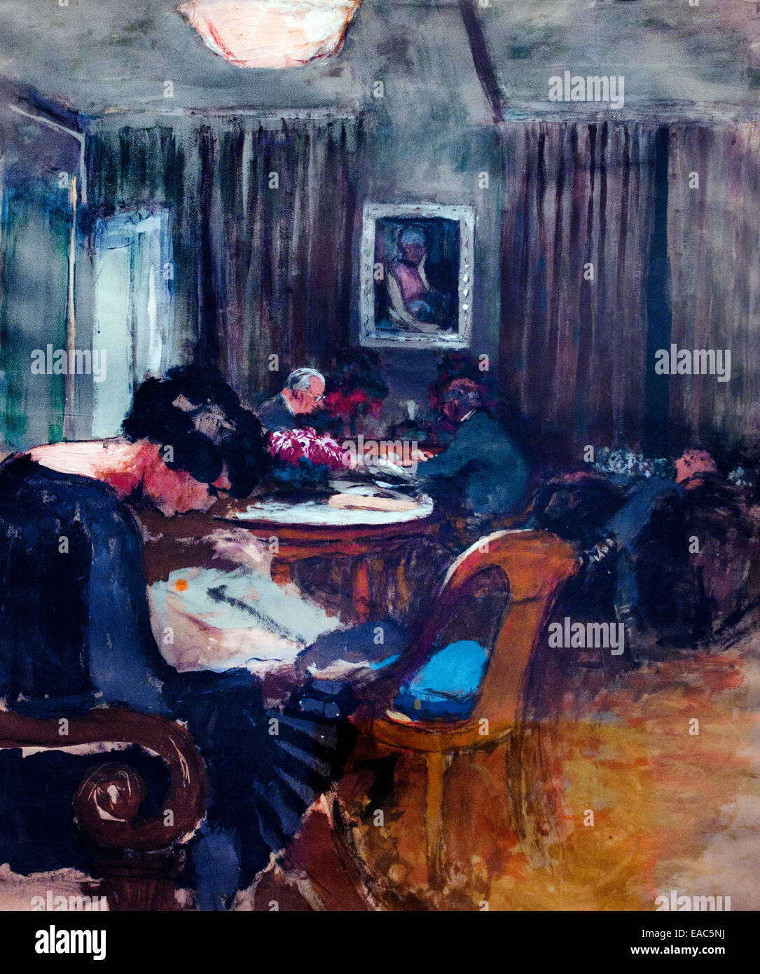 La Lecture - Lesung von Edouard Vuillard 1868-1940 Frankreich Französisch Stockfoto